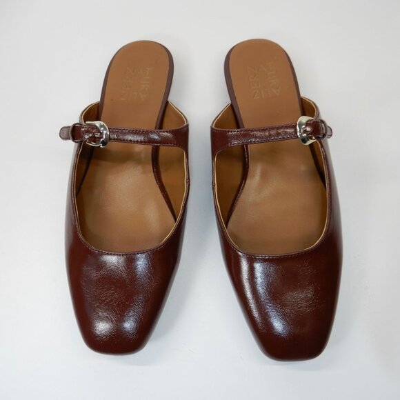 Naturalizer Apple Mary Jane Mule Flats Slip On Size 7.5 Brown Faux Leather NEW - Picture 6 of 9